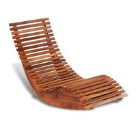Transat avec coussin Bois d'Acacia Massif moderne jardin terrasse vidaXL vidaXL