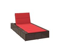 Transat avec coussin flottant marron résine tressée