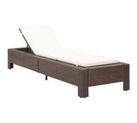 Transat avec coussin Marron Résine tressée Marron G