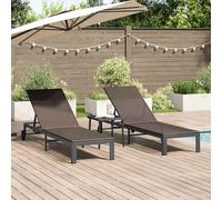 Transat avec roue 3 pc polyrotin Sièges extérieurs Mobilier de jardin vidaXL vid