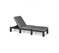 Transat Bain de soleil Allibert by KETER DAYTONA en résine imitation rotin tressé c Rotin