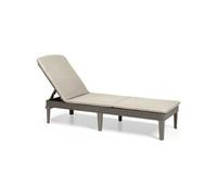 Transat Bain de soleil Allibert by Jaipur Résine imitation rotin tressé Cappucci