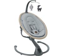 Maxi-Cosi Cassia balancelle bébé électrique, 0-6 mois, 9 kg max, transat bébé, 12 mélodies, rotation 360°, détection mouvement, 5 vitesses de balancement, 2 positions d'inclinaison, Beyond Grey