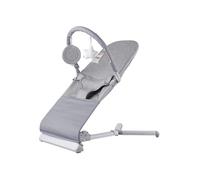Transat Bébé 0-9 Mois Siège Transat Pliable Gris Clair avec Barre de Jouet