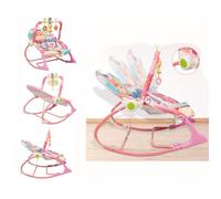 Transat Bebe Arche de Jeu - MENGDA - Réglable en hauteur - Musical - Rose