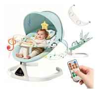 Transat bébé, Balancelle Bébé, balançoire pour bébé,chaise berçante électrique réglable multi-angles 5 vitesses d’oscillation vert