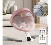 Transat Bebe - Balancelle Bebe Electrique Avec Bluetooth Télécommande Moustiquaire - Dossier Réglable Pliable 0-18 Mois 15kg