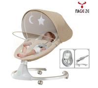 Transat bebe-balancelle bebe - MagicZC - Batterie rechargeable,15KG,musique Bluetooth, télécommande, KAKI