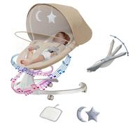 Transat bebe - Balancelle electrique - Magic ZC - Cinq vitesses de balancement Jouet suspendu Moustiquaire Jusqu'à 15 kg 0-2ans Kaki