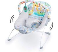 Bright Starts Transat pour bébé Safari Fun Vibrant avec jouets suspendus Harnais 3 points Gris TU