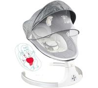 Transat Bébé Electrique Multifonction - Gris - Jouet - Bluetooth - 0-18 mois