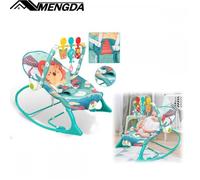 Transat bébé evolutif-MENGDA-Barre de jouets amovible et musique-Pieds antidérapants-Vibrations apaisantes-Harnais à 3 points