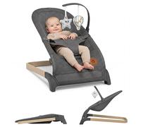 Transat Bébé June Air Léger Et Respirant Avec Pliage À Plat Grey Graphite TU