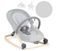 Transat Bébé - MoMi - LUMIWOOD - Mélodies et Vibration - Arche à Jouets - Gris