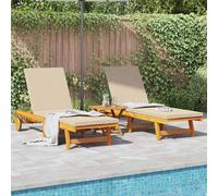 Transat Bois d'Acacia Massif Mobilier de jardin Fauteuil relaxant patio vidaXL v