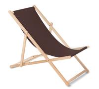 Transat Chaise de Plage Longue Couleur Marron Classique Confortable Greenblue