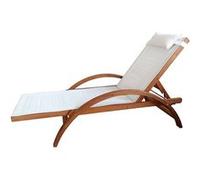 Concept Usine Transat en bois H. 95 cm L. 75 cm blanc non pliable non empilable