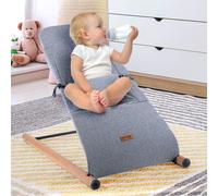 Transat de Bébé Balançoire pour Berceau Siège Bois Jersey Lavable Gris L 74 CM