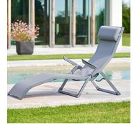 Transat ""Decima"" ardoise & gris quartz aluminium traité époxy en texaline - Hespéride