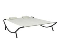 Transat deux places d'extérieur - Crème - 200 x 173 x 45 cm Beige G