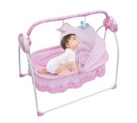 Transat électrique avec arche jouet 5 vitesses de balançoire 0 à 18 mois bébé avec Bluetooth intelligent et panneau de commande intelligent, télécommande, moustiquaire pour enfants jusqu'à 0 à 25 kg