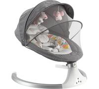 Transat électrique avec télécommande Timer Jouets Baby Bluetooth 27 ° fauteuil à bascule (gris) pour bébés jusqu'à 15kg