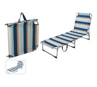 Transat en Aluminium Design Rayé Bleu