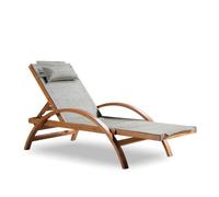 Concept Usine – Transat en bois Naari – Toile PVC gris olive