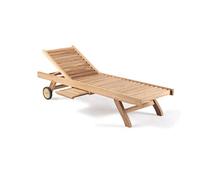 Concept Usine Transat en teck L. 200 cm H. 37 cm bois non empilable non pliable