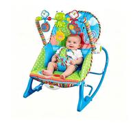 Transat et Balancelle Bébé 2 en 1 avec Arche de Jeux Amovible et Musique, Dossier Réglable pour Enfants de 0 à 36 Mois Jusqu'à 18 kg
