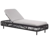 Transat Extérieur Réglable en Polyrotin et Aluminium avec Coussin Gris Osini