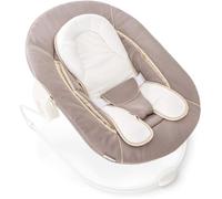 hauck Siège Bébé et Réhausseur 2-en-1 pour Chaise Haute Bébé Alpha+ et Beta+, dès la Naissance jusqu’à 9 kg, avec Harnais 3 Points, Réducteur de Siège et Base Amovible, Stretch Beige