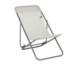 Transat Jardin Pliable - Chilienne Multi-positions : Largeur 52 Cm - Transatube 2 - Batyline® Iso - Beige Seigle - Lafuma Mobilier