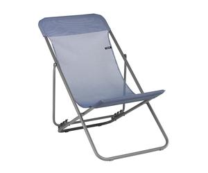 Transat Jardin Pliable - Chilienne Multi-positions - Largeur 52cm - Transatube 2 - Batyline® Iso - Bleu Ocean - Lafuma Mobilier