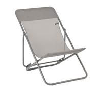 Transat Jardin Pliable - Chilienne Multi-positions : Largeur 58 Cm - Maxi Transat - Exterya - Gris Terre - Lafuma Mobilier