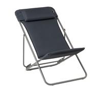 Transat Jardin Pliant Multi-positions Avec Têtière - Maxi Transat + - Becomfort® - Gris Dark Grey - Lafuma Mobilier