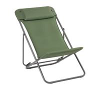 Transat Jardin Pliant Multi-positions Avec Têtière - Maxi Transat + - Becomfort® - Vert Olive - Lafuma Mobilier