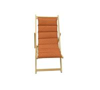 Transat Jardin Prive Chilienne Matelassée En Bois Helsinki Poterie - Toile Amovible