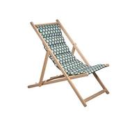 Transat JARDIN PRIVE Chilienne matelassée Prairie structure en bois massif Multicolore