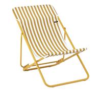 Lafuma Chaise Longue Maxi Transat Rayures Miel