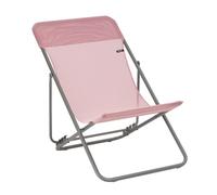 Lafuma Transat Jardin Pliable - Chilienne Multi-Positions - Largeur 58cm - Maxi Transat - Batyline® Iso - Rose Cerisier Mobilier
