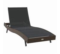 Transat/Lit-canapé d'extérieur - CLARENCE® - Bain de Soleil simple - 197 x 70 x 82cm polyrotin 47871