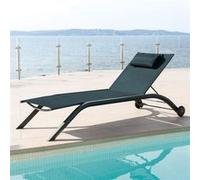 Transat ""Milenio"" bleu canard & graphite 2 roues en aluminium traité époxy - Hespéride