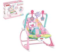 Transat musical pour bébé - Berceau réglable en hauteur - Balancelle Rose - Convient de 6 mois à 3 ans