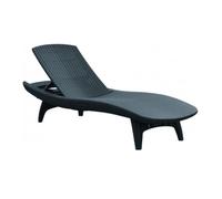 Transat - Pacific - Chaise Longue - 4 positions - Plastique - Jardin - Noir