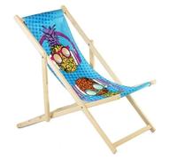 Transat Personnalissable Classique Greenblue Gb183 Chaise Lognue En Bois De Hêtre Avec Votre Propre Impression, Graphisme, Logo Multicolore