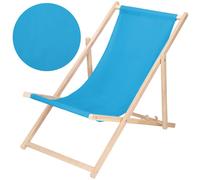 Transat Pliable En Bois Springos® - Idéal Pour Le Jardin, La Plage Ou Le Balcon Multicolore