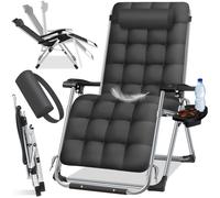 Transat pliable - KESSER - Surface de couchage extra large - Accoudoirs ergonomiques