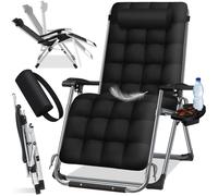 Transat pliable - KESSER - Surface de couchage extra large - Accoudoirs ergonomiques