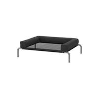 PawHut Lit surélevé pour chien – Lit de camp portable, oreiller en U, maille respirante, Noir